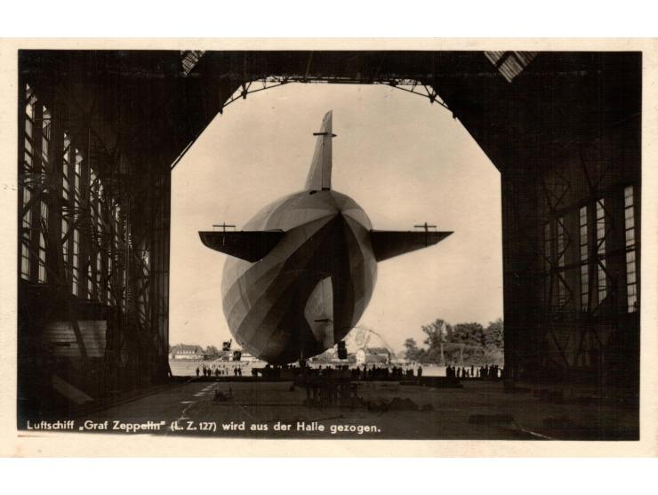 Germany 1936  (May 5), Pictured Postcard  Graf Zeppelin, First Airmail by Hindenburg,  from Friedrichshafen to New York,  Fir