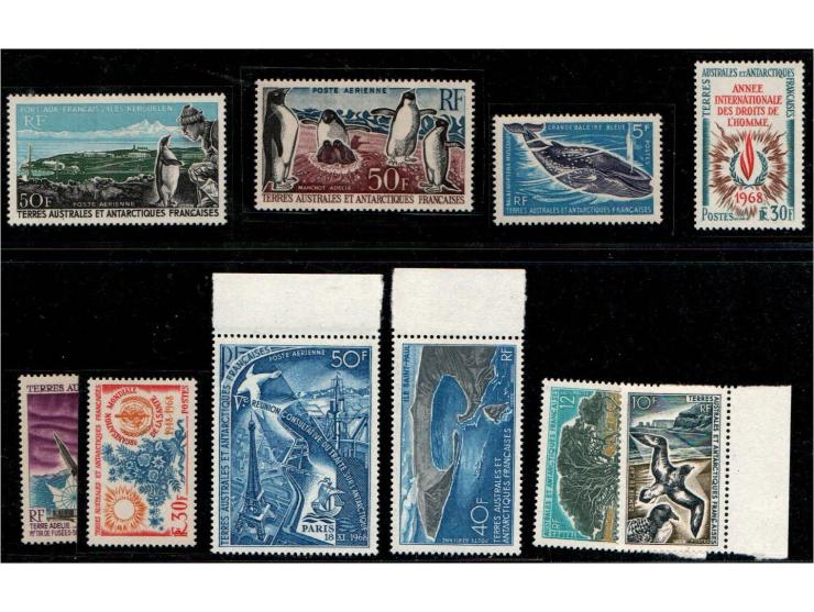 French Antarctic stamp sets (6), 1962-1970, MiNr: 26, 36, 38, 40, 44, 46-48. MNH €435.00++