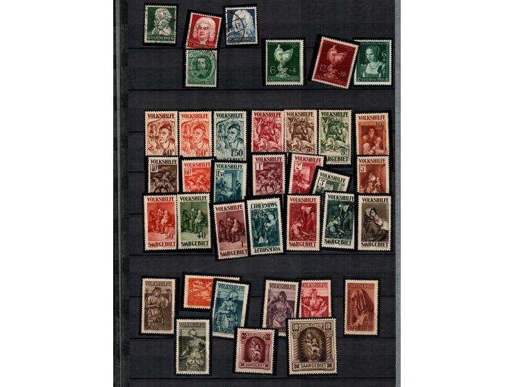 Collection of stamps from European countries including. A special collection of Belgium from the years 1920-1980 including st