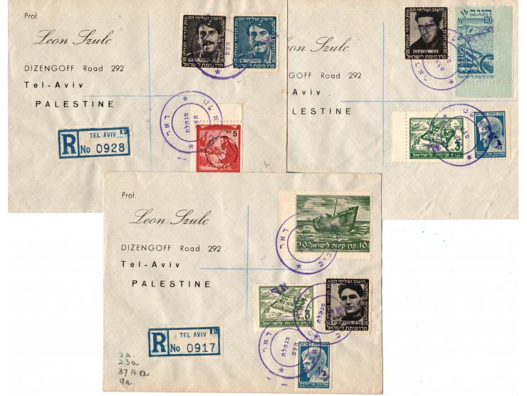 Postal history covers a lot of 7 diff R-covers