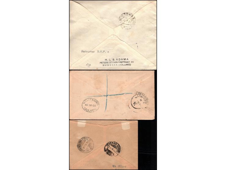 Sweden Flight covers:  Stocholm-Amsterdam ,1937 Stockholm to Moskou Reg. FFC;  1929 Stockholm  to London and 1929 Stockholm t