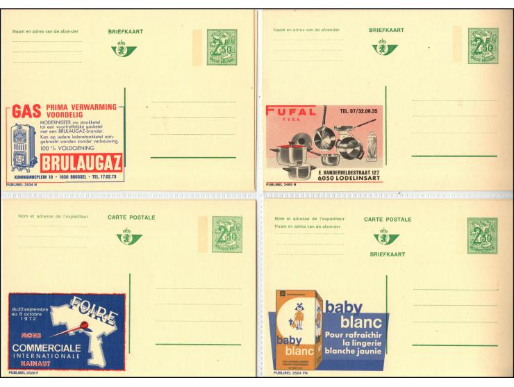 Belgium, an extensive collection of postcards contained within two albums. This assortment includes402 used Goliaths postcard