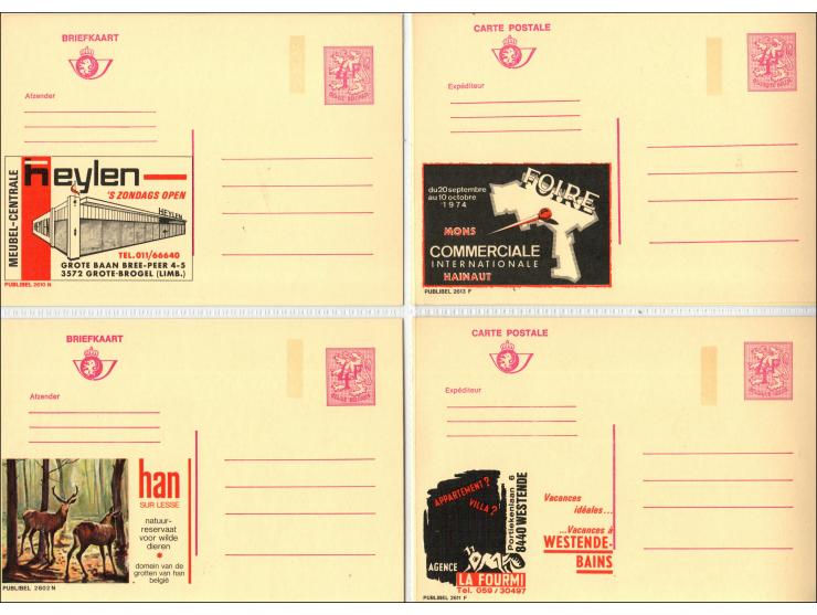 Belgium, an extensive collection of postcards contained within two albums. This assortment includes402 used Goliaths postcard