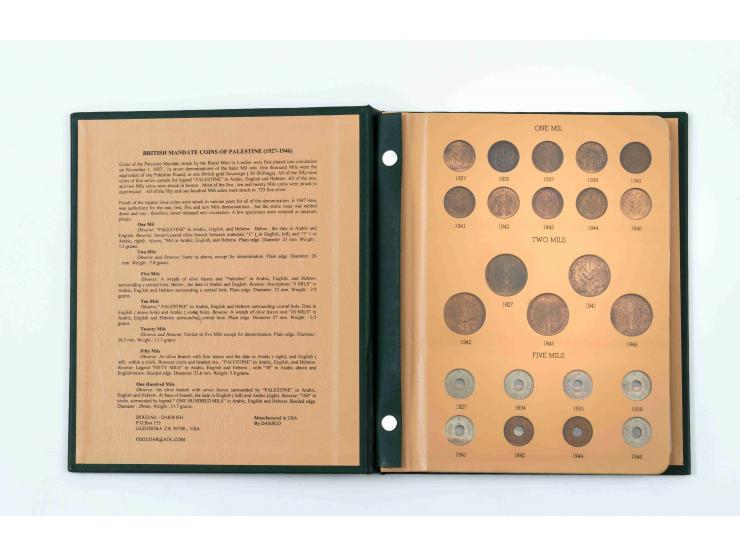 Palestine Mandate coin collection: a limited edition Dansco company album, spanning from 1927 to 1946. This meticulously cura