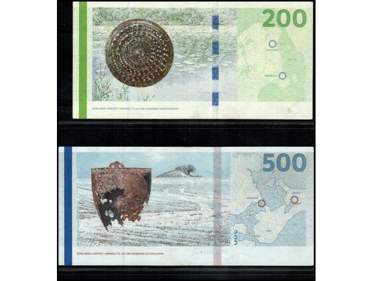 5&nbsp;Denmark 500 Kroner 2009a (2020) S/N 0688348F2. Vf 2009 Vf Banknote Denmark 200 Kroner S/N 833960B. Two Hundred Danish 