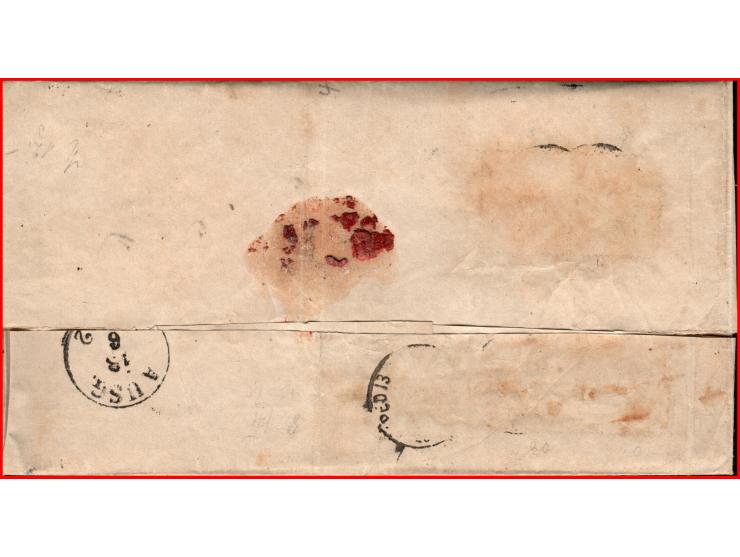 1873, High Rate Berlin City Mail . a striking combination of Eagle with Large Shield stamps: a horizontal pair of 5 Gr. ochre