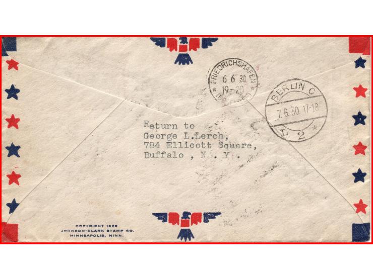 1930. LZ 127 (GRAF ZEPPELIN.) SÜDAMERIKAFAHRT 1930 HEIMFAHRT. CORREIO AEREO GRAF ZEPPELIN RECIFE 28 MAI 30. + FIRST EUROPE PA