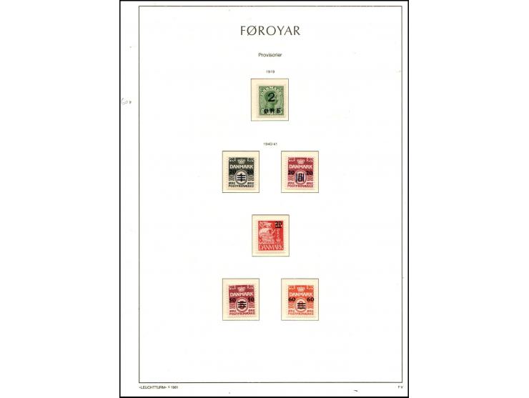Faroe Islands – Comprehensive Collection, 1919–2011Extensive collection starting with the 1919 2 øre on 5 øre overprinted Dan