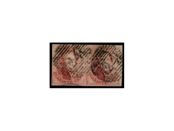 Belgium Stamps 1851 OBP Minr: 5By Pair Canc VF.