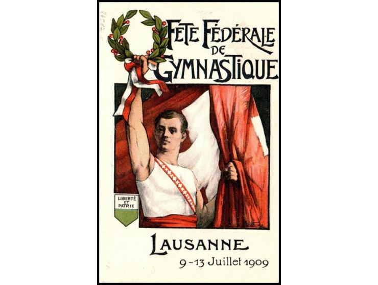 Switzerland 1909, 12c Pre-Stamped Postal Stationery Card — Federal Gymnastics Festival, Lausanne12 centimes prepaid postal st