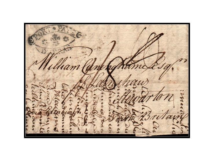 1860 Folded letter PAS DE CALAIS: NB P.P. from ARRAS on letter destined to England with arrival postmark verso. The “ port pa