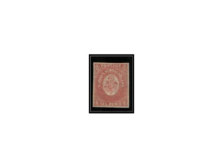 Newfoundland 1865, 10¢ Rose red (Scott 20), Mint, Original Gum — CertifiedA fresh and well-centered example of Newfoundland 1