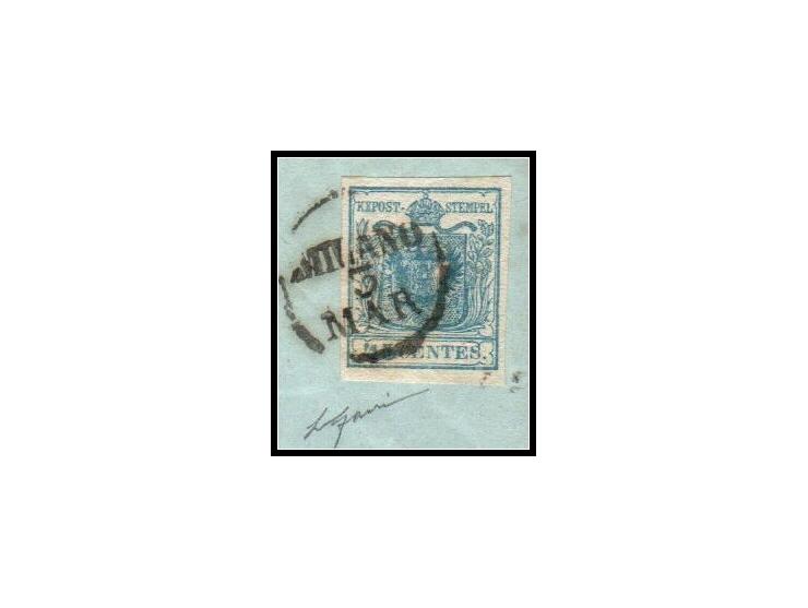 Italian States, &nbsp;Lombardy-Venetia, 1852 Folded letter from Milan to Trento, addressed to Sig. Antonio Pedrotto, bearing 