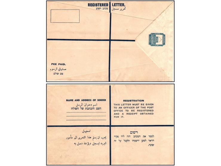 Postal Stationery. 1920-30s "Registered Letter"&nbsp; medium size unused envelopes, "Fee Paid" , one overprinted "Dutiable", 