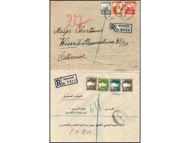1935-1947 lot of 3 covers Air Mail and Registered.