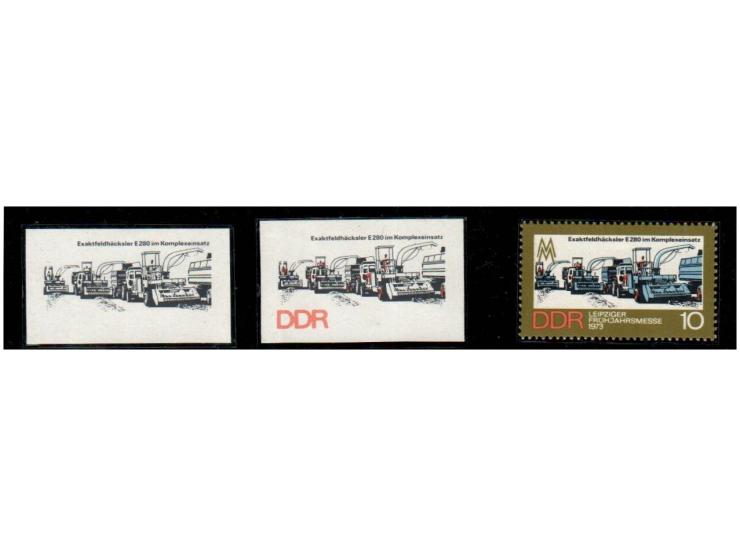 1973 DDR East Germany Two stamps PHOTO-ESSAYS type: , MiNr: &nbsp;1832 Exaktfeldhacksler E 280.