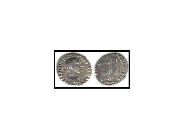 Trajan, AR drachm of Bostra, Arabia. 18mm. AD 113-114.AYTOKR KAIC NER TRAIAN CEB GERM, Laureate head right, slightdrapery on 
