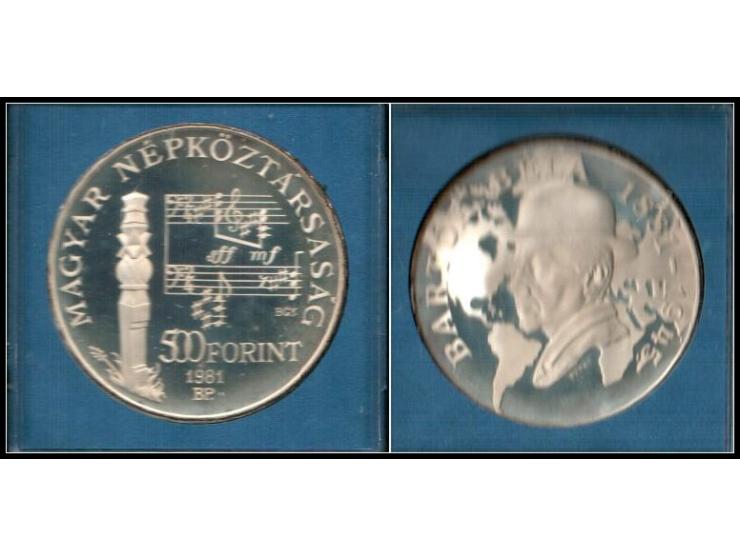 HUNGARY 1981 500 Forint Centenaire de la naissance de Béla Bartók 1981 Budapest 500 Forint Centenaire de la naissance de Béla