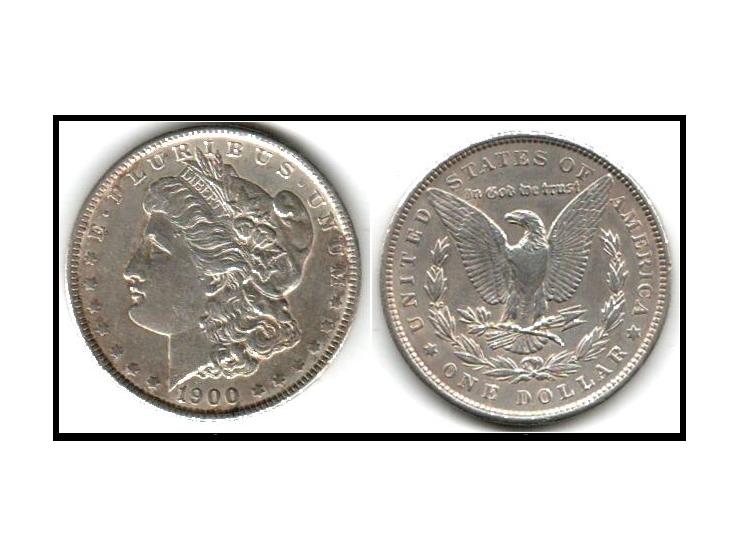 1900 KM # 110 $1 Morgan Silver Dollar Nice Original F