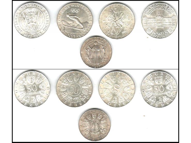 Austria. Second Republic. 25 Schilling lot of 1 different coins. 0.800 Silver, Weight 13.00g&nbsp;1955. KM # 2880.Austria. Se