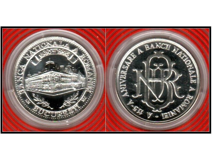 ROMANIA 1995 National Bank- Silver Medal, silver 0.925, Weight 27g , 38mm Unc