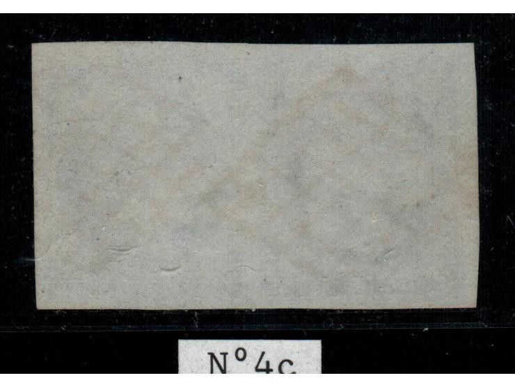 1849-50 France, PAIR POSTAGE STAMPS 25c Blue, 4 c Tete-Beche, "AUTHENTIC" but replated, Y/T 15.000 Fr. Another rare. Certific