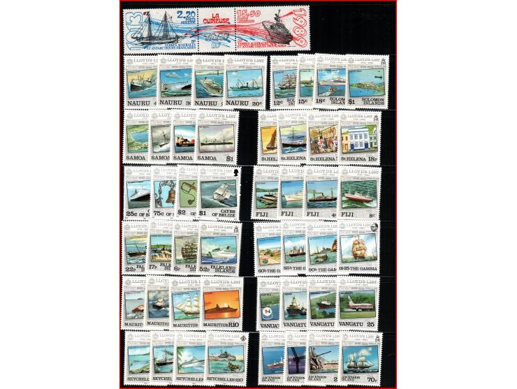 1969-1990, a small collection including stamps from France Antarktis 1969-1996 and 15 sets LLOYD'S LIST 1984. All MNH renged 