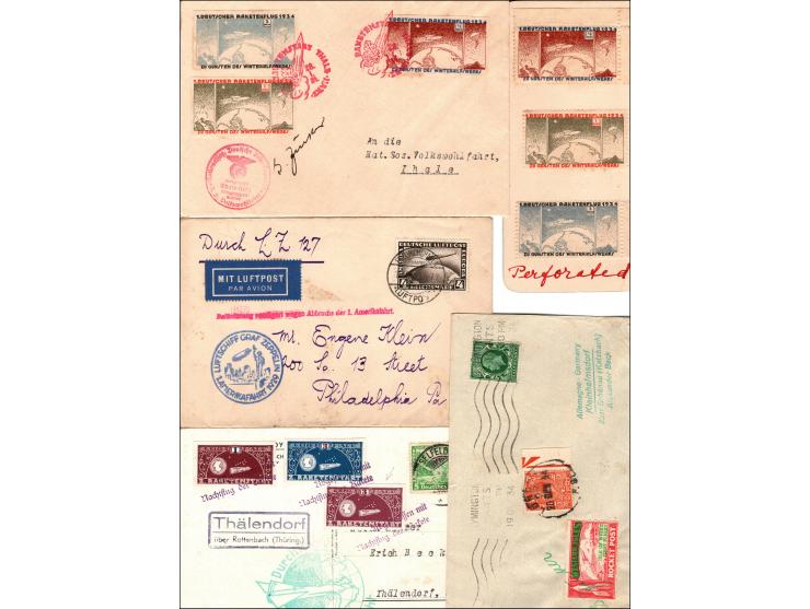 Lot of 244+ airmail stamps on First Day Covers (FDCs) 1924-1945. Many are first flight covers of early airmail routes and Fir
