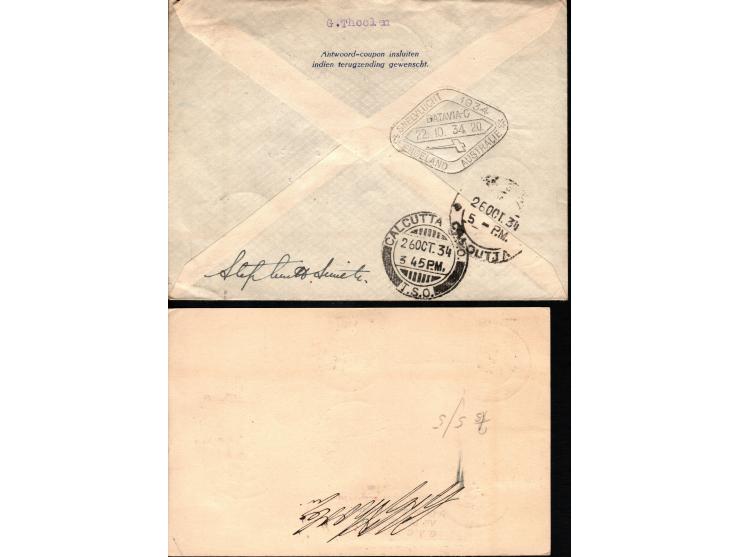 Netherland &amp; Colonies, group pf 4 airmail covers, three of which signed by the pilots Captain Smith, Captain Robbs  and C