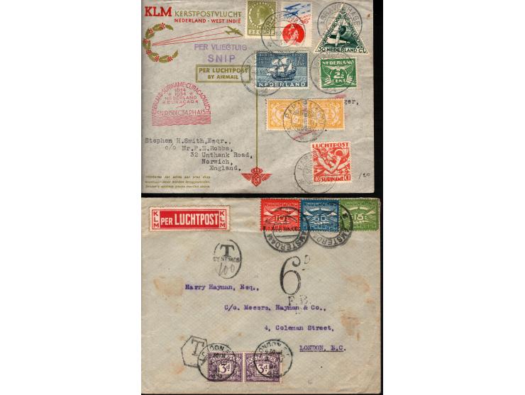 Netherland &amp; Colonies, group pf 4 airmail covers, three of which signed by the pilots Captain Smith, Captain Robbs  and C