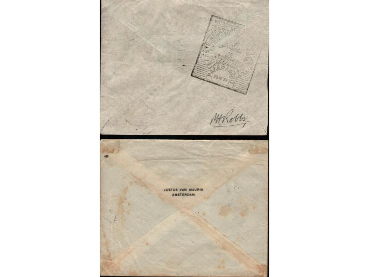 Netherland &amp; Colonies, group pf 4 airmail covers, three of which signed by the pilots Captain Smith, Captain Robbs  and C