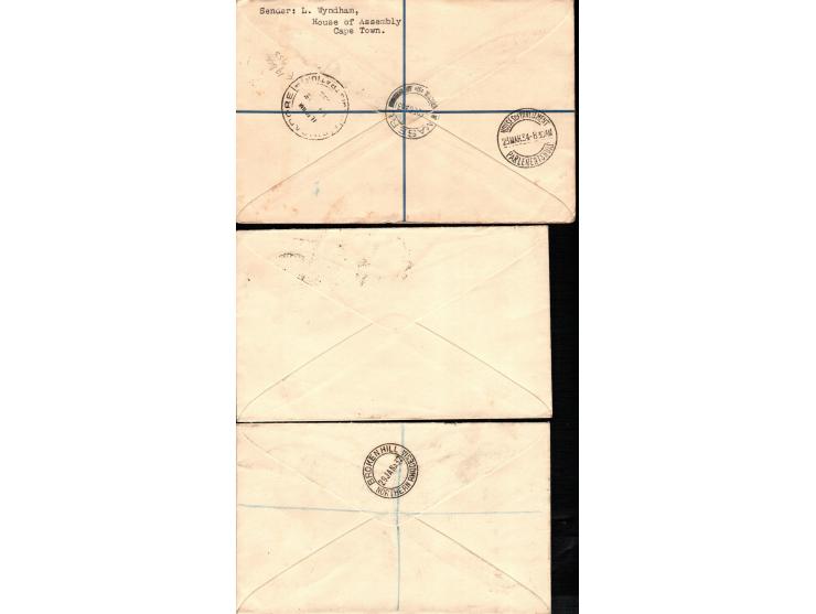 BASUTOLAND &amp; NORTTHREN RHODESIA 1932-1933. R-Air Mail cover Extension of Empire Air Mail Service to Singapore. Basutland 