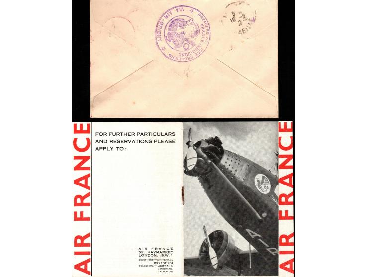 French Indochina 1931 (Feb. 3) The Air Orient Saigon – Marseille first flight,  only 250 letters were flown , cover franked w