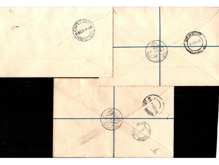 South West Africa 1931-1932, group of 7 airmail Reg. covers posted for  Windhoek ; Keetmanshoop and Mariental mostly in South