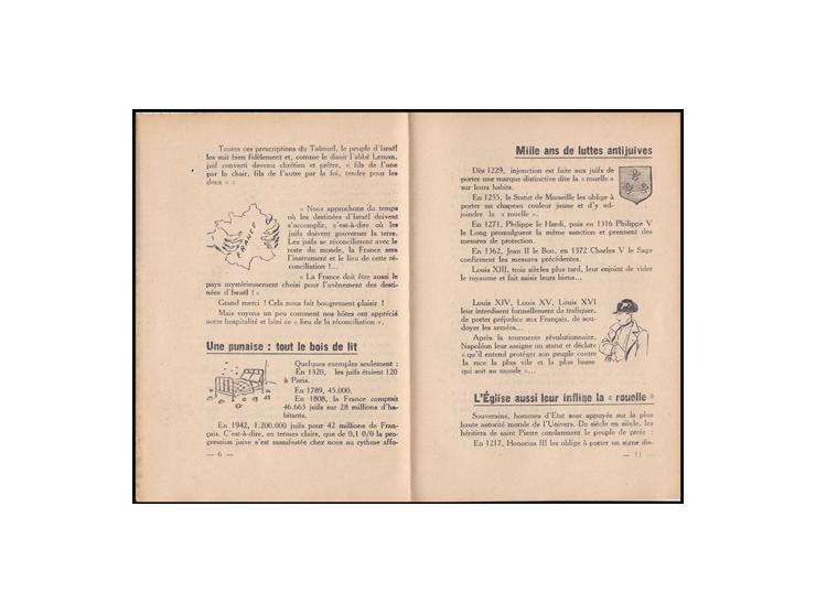 Lot of twoBrochure antisémite distribuée aux étudiants lors de l'examen du baccalauréat, le 25 juin 1942