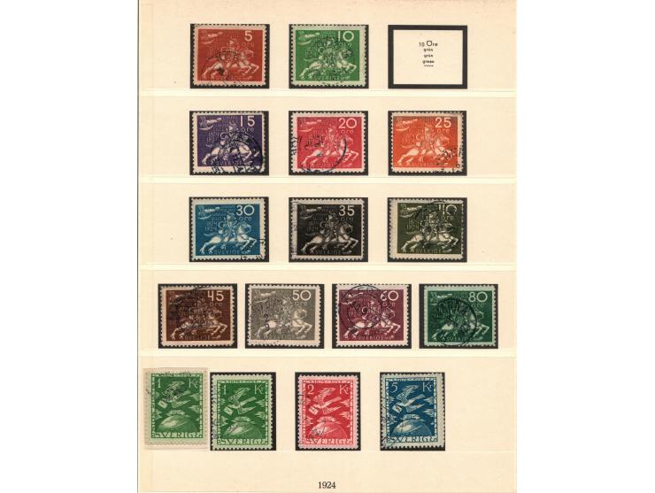 1855-1986, Sweden's stamp collection is organized in three LINDNER albums. The collection includes unused and mostly MNH. inc