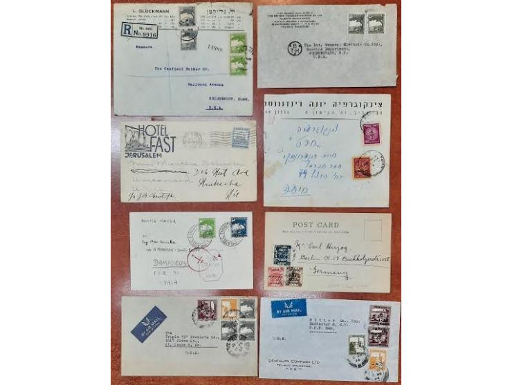 British Mandate in Palestine, postal history collection of 98 items Early and late usage, including Reg. censored mail, hand 