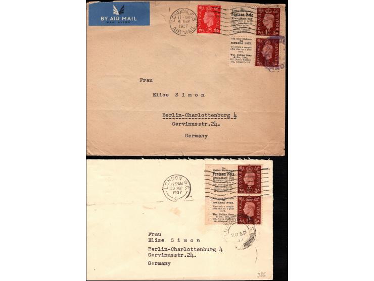Great Britain to Germany: Postal history lot featuring 5 items

1928 registered military cover from Great Britain, featuring 