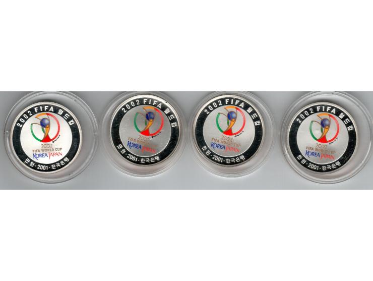 2001, The Coins  Republic, 10.000 Won Silver 2001 FIFA World Cup - Daegu Stadium, Gwangju Stadium, Busan Stadium, Daegu Stadi