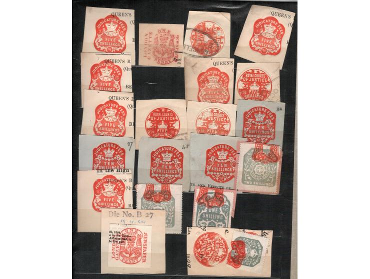 Effets de commerce: complete set of 81 values issued in 1860, x 29 sta'. 1879 x 4 sta'. 1880 x2 sta'. 1881 x 9 sta' 1900 x 37