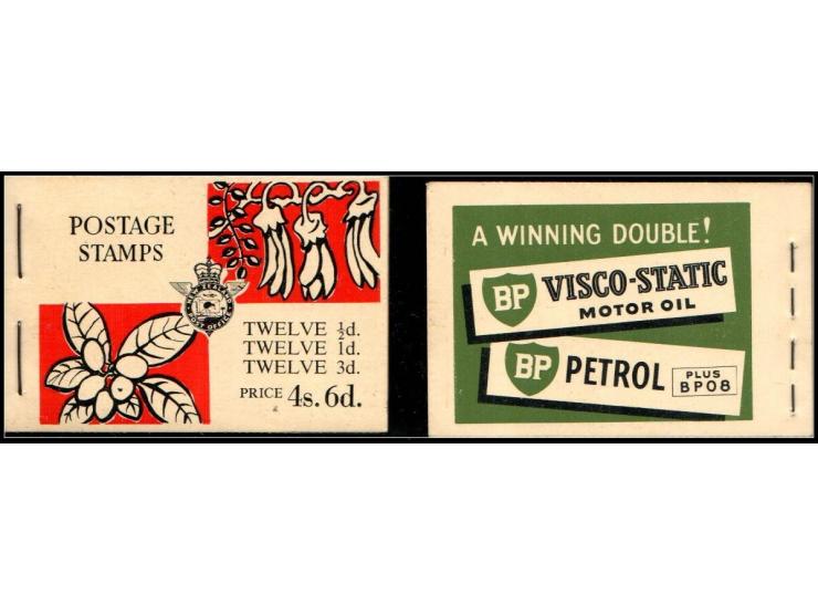 New Zealand, QEII, 1964 4/- Booklet – Contains one pane of six ½d Manuka, two panes of six 1d Karaka, and two panes of six 3d