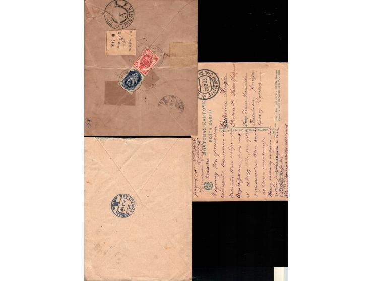 Russia, 1900 // 1923. lot of 6 covers: multi-franking, Reg. ,airmail and one to Palestine. 