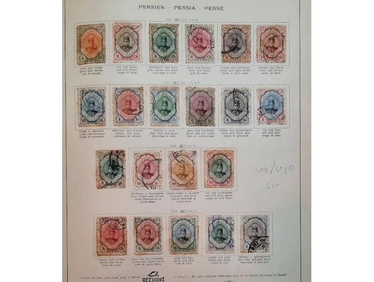 All World Old Time Classics Stamp Collection in 2 Old Schaubek`s Album. Including Austria, Polin, Russia, Iran, and Syria. Ca