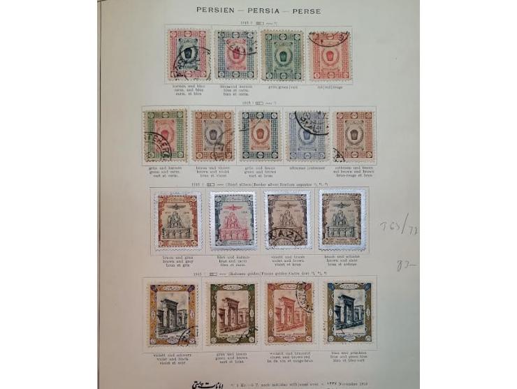 All World Old Time Classics Stamp Collection in 2 Old Schaubek`s Album. Including Austria, Polin, Russia, Iran, and Syria. Ca