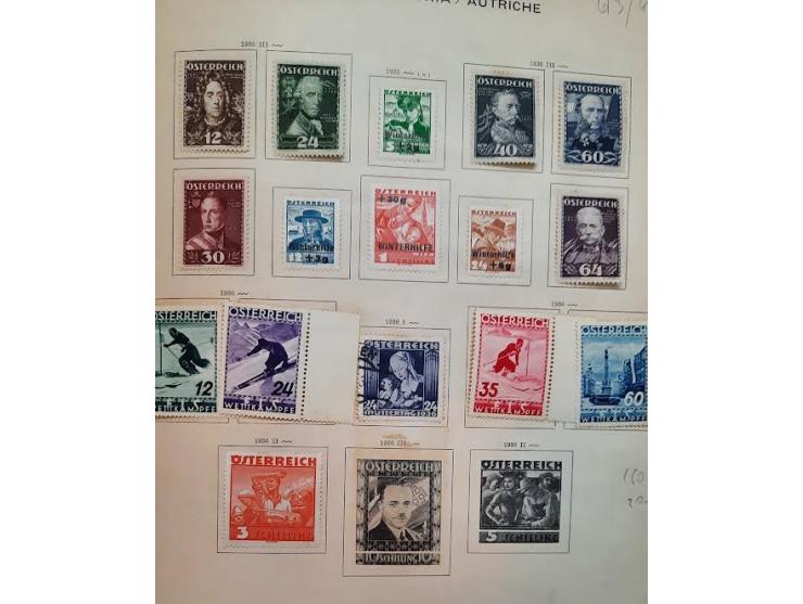 All World Old Time Classics Stamp Collection in 2 Old Schaubek`s Album. Including Austria, Polin, Russia, Iran, and Syria. Ca