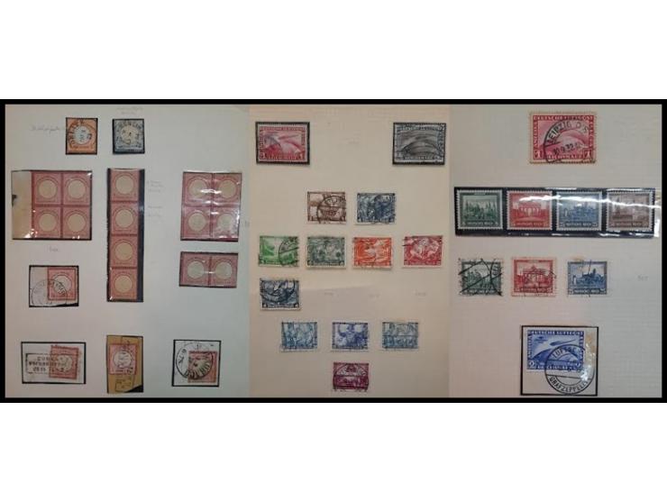 German Reich 1872-1945 collection, mainly used stamps, in an old album. Nicely stocked e.g. (Michel no's): 66, 118 a. 118 b, 