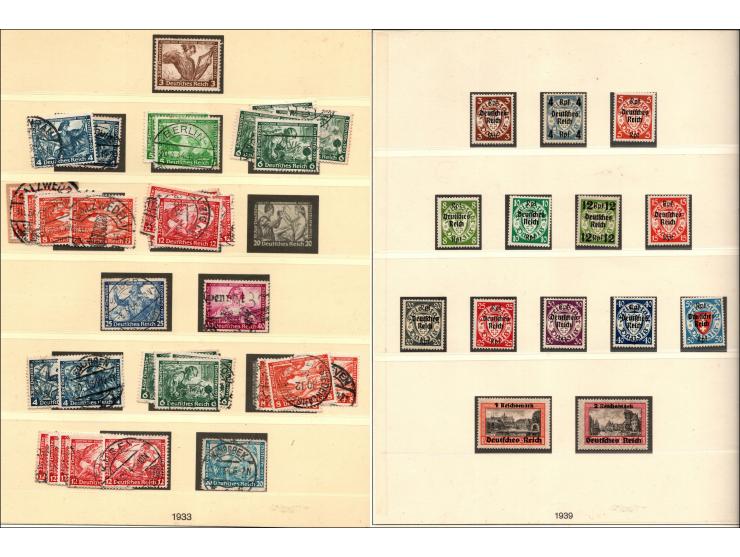 Germany 1939-1950 mixed condition collection in two Lindenr albums. Reich stamps and blocks up to 1945; French occupation zon
