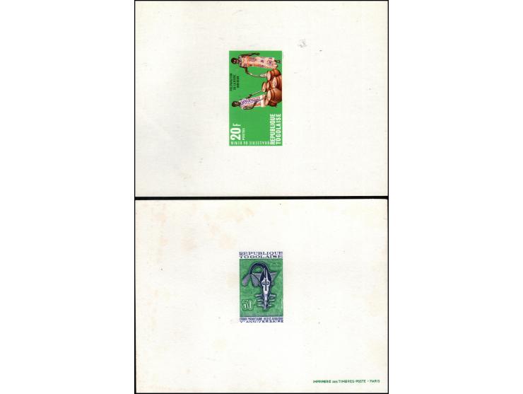 Togo 1967 MiNr: 641A Women with mash. Mi-625 years of the West African Monetary Union (UMOA). Wed- 669-670 Lottery. Proofs, c