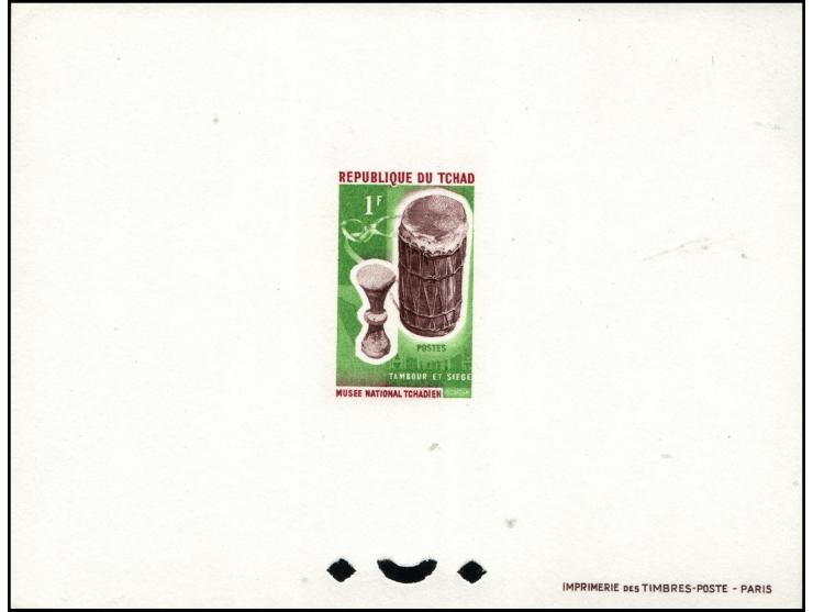 Chad 1965, Musical instruments., Deluxe proofs, Scott # 116-20, MiNr: 141-146 VF, 