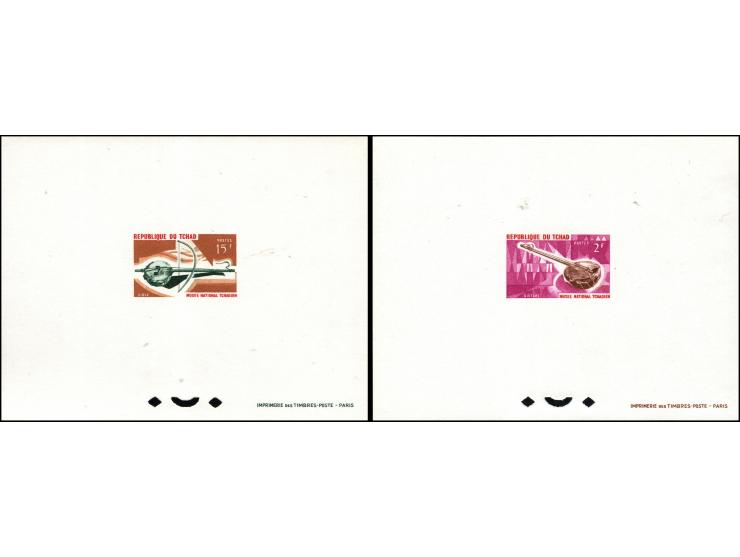 Chad 1965, Musical instruments., Deluxe proofs, Scott # 116-20, MiNr: 141-146 VF, 